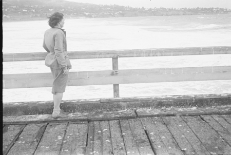 Circa 1946-1948: SIO Pier, Laura Clark Hubbs