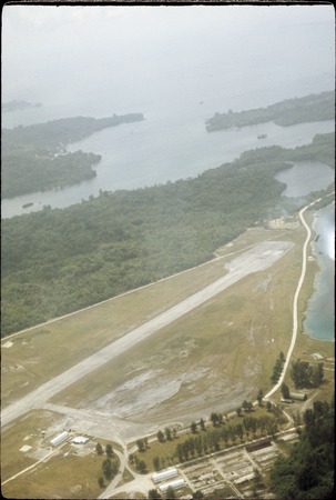 Momote runway, Manus Island, aerial view