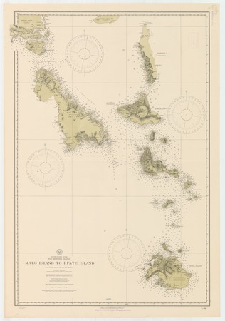 South Pacific Ocean : New Hebrides Islands : Malo Island to Efate Island