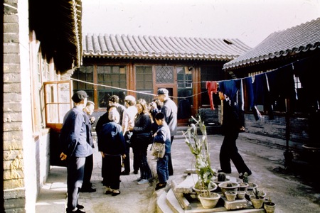 Traditional courtyard house in old Beijing, owner welcoming CCAS Friendship Delegation scholars