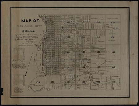 Map of National City, California, compiled from plats on file in the County Recorder&#39;s Office