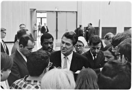 Governor Ronald Reagan attends UC Regents meeting at UCSD