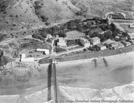 Aerial view of Scripps Institution of Oceanography and pier