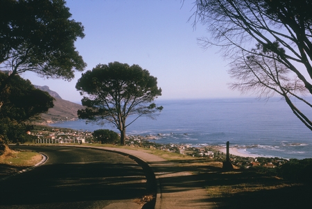 [Cape Town] Taxi to Table Mountain Cable Station, looking west toward South America