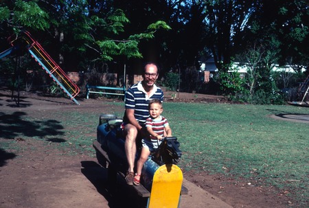 Robert and Daniel Cancel at a public park in Harare, Zimbabwe