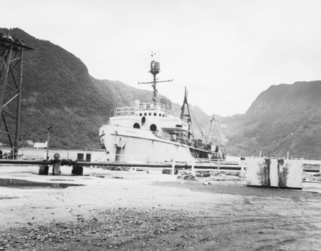 R/V Horizon moored at a dock in American Samoa