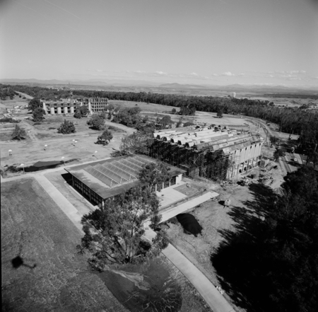 Aerial view of UC San Diego campus construction