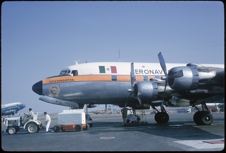 Aeronaves de México airplane at the airport at Tijuana