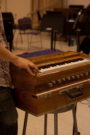 Ping: Rehearsal for 2011 UC San Diego performance: Ross Karre with harmonium