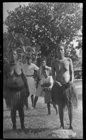 Mariet in grass skirt, Library Digital Collections