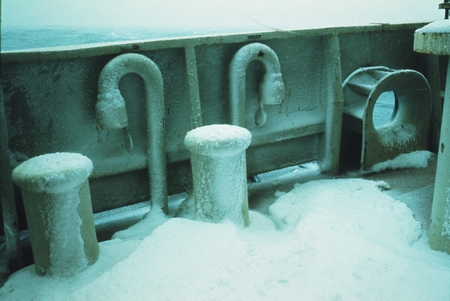 [Ice on deck of D/V Glomar Challenger] Antarctica, Leg 28