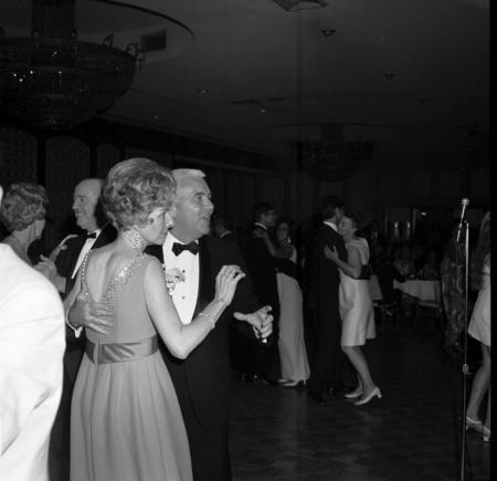 Chancellor William J. McGill dancing with his wife Ann Rowe at the UC San Diego Faculty Ball