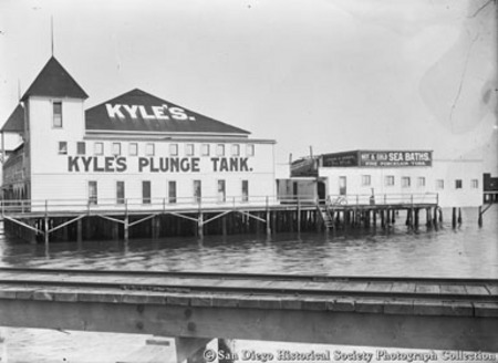 Kyle&#39;s bathhouse at foot of Broadway on San Diego waterfront