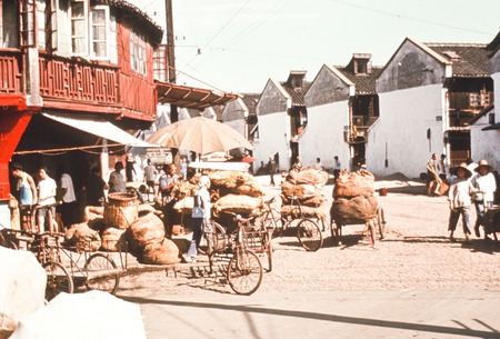 Small Town Market Scene