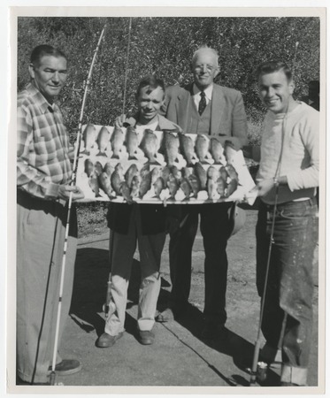 Ed Fletcher and others after fishing
