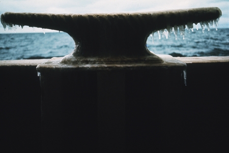 [Ice on cleat on D/V Glomar Challenger] Antarctica, Leg 28