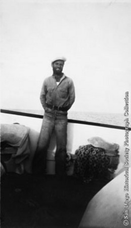 Fisherman Ignazio Asaro on board tuna boat