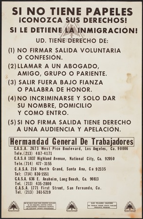 Centro de Acción Social Autonomo (CASA) Justicia - Brochure and poster paste-up originals