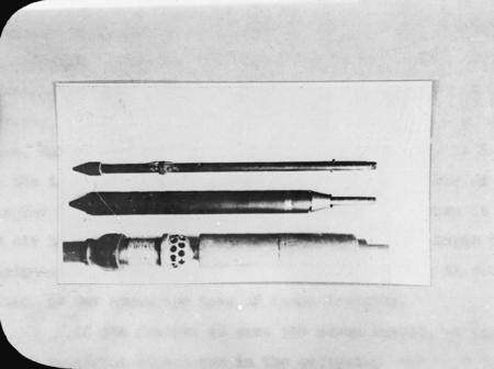 Three coring devices, Gulf of California Expedition, R/V E.W. Scripps
