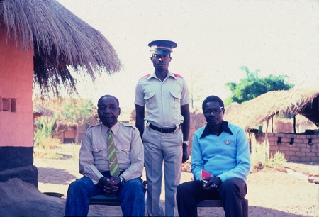 Chief Mukupa Katandula with advisor and messenger