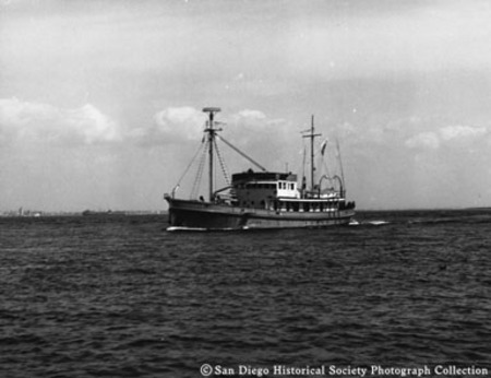 Research vessel Yellowfin off coast of San Pedro