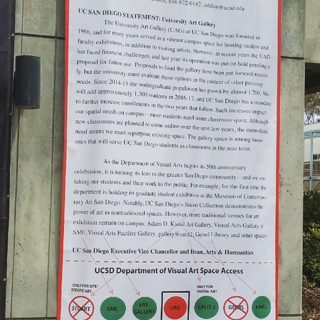 UAG context: banner: UCSD Official Letter of Permanent Closure