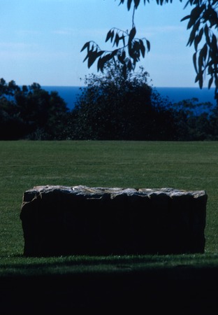 UNDA: detail view of single stone block; facing toward the west with Pacific ocean in the background
