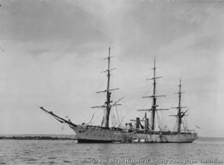 Argentine sailing ship Presidente Sarmiento anchored on San Diego Bay