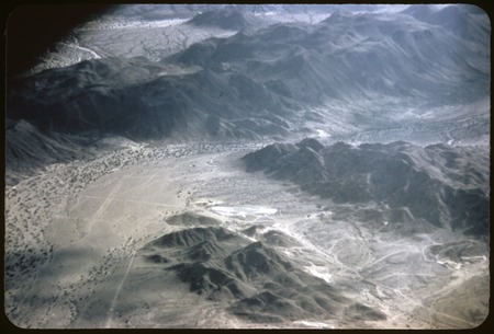 Aerial view of sulfur mine south of San Felipe