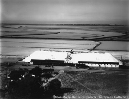 Aerial view of Western Salt Company, Chula Vista