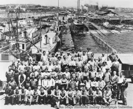 Group portrait of Campbell Machine Company employees