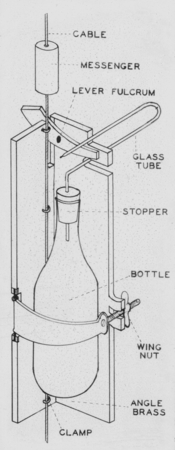 ZoBell bacteriological water sampling bottle, Gulf of California Expedition, R/V E.W. Scripps