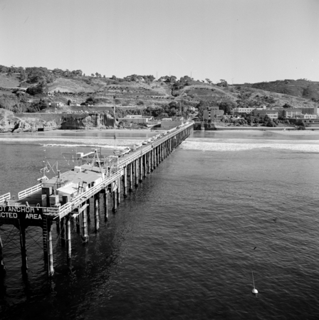 Aerial view of Scripps Institution of Oceanography campus and pier