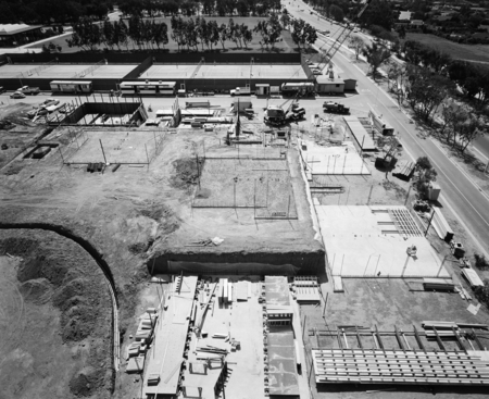 Aerial views of Muir College construction, UC San Diego