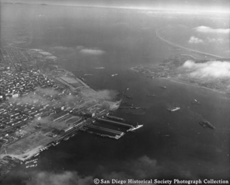 Aerial view of San Diego Bay