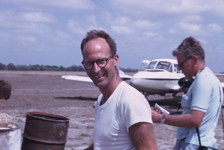 Robert W. Elsner and Caldwell, leaving R/V Alpha Helix at Marine Plains, York Peninsula, Queensland, Australia