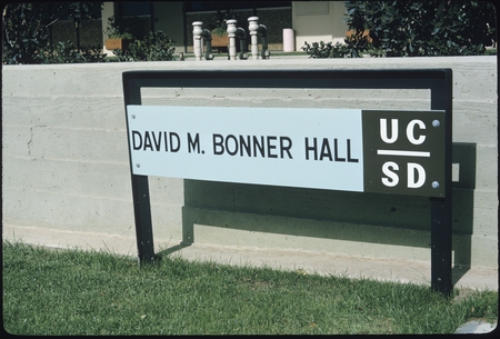 David M. Bonner Hall building sign