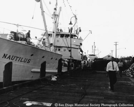 Docked tuna boat Nautilus