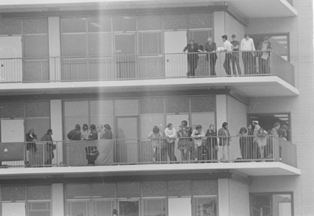 Students and professors protesting against the Vietnam War, Urey Hall, UC San Diego