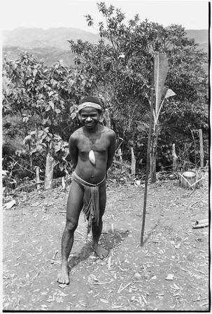 Tsembaga adolescent boy with spear