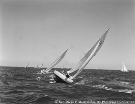Yacht racing off San Diego coast