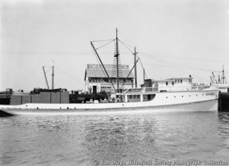 Tuna boat Mayflower docked for fueling