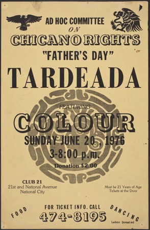 Committee on Chicano Rights. Fundraiser Tardeada posters