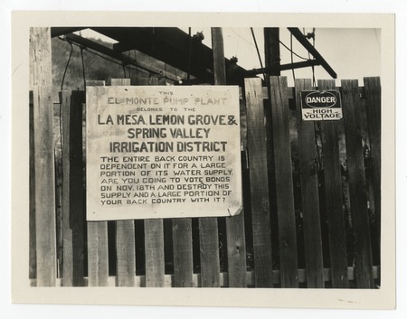 El Monte Pump Plant signboard