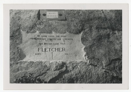 Ed and Mary Fletcher&#39;s memorial stone