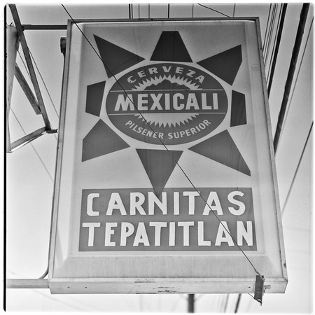 Sign for &quot;Carnitas Tepatitlan&quot;