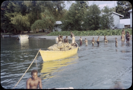 Scenes of the New Hebrides and canoes
