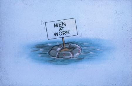 Men at Work. Deep Sea Drilling Project