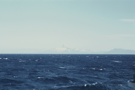 Indian Ocean, 1962[View of snow capped mountains]