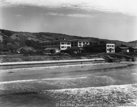 View of Scripps Institution of Oceanography from pier